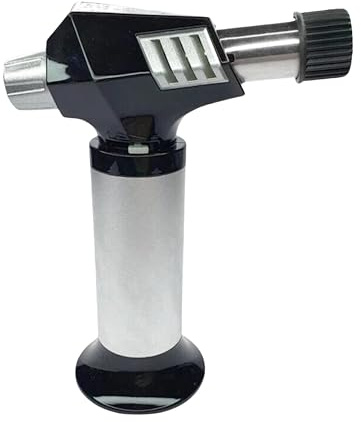 Dunnet Tools Chalumeau à gaz butane | Micro torche professionnel avec allumage piézo et flamme réglable | pour soudure, fabrication de bijoux et loisirs créatifs | Rechargeable et flamme réglable