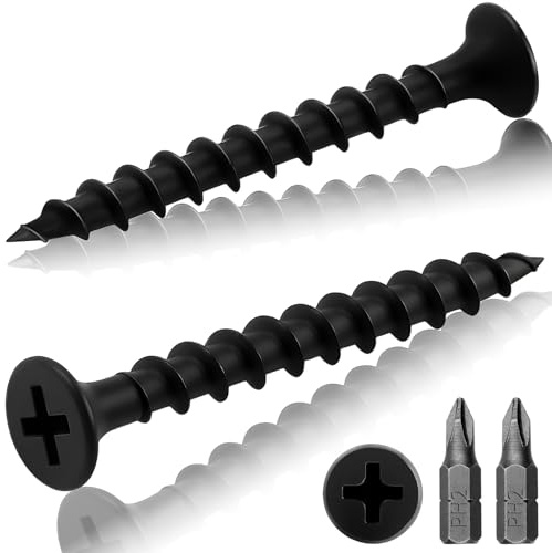 220 stycken snabbbyggande skruvar 4,2 x 16 mm gipsskruvar grov gänga och korsfördjupning fosfaterade (svart)