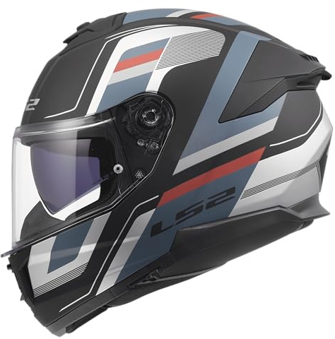 LS2, Integraler Motorradhelm STREAM II VINTAGE Matt Black Petrol, L