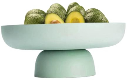 Syglawnd Moderno portafrutta, portafrutta vassoio rotondo con fori di scarico cestello per verdure drenante efficiente con base staccabile piatto da portata in plastica per insalata, verde, piatto