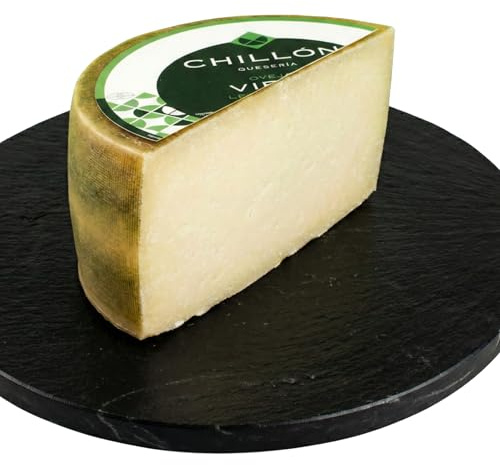 Queso de Oveja Viejo Leche Cruda Chillón Curación 7 Meses 1/2 Pieza 1,4 kg | Madurado artesano en Toro Zamora, sabor intenso y persistente. Corteza al aceite de oliva. Tabla, tapas y regalo gourmet