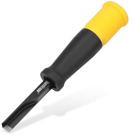 HURRICANE 8mm Corner Chisel, 90° Square Mortise Chisel for Door Hinges, Strike Plates & Cabinetry, Right Angle Wood Chisel with Metal Strike Cap & Ergonomic Grip