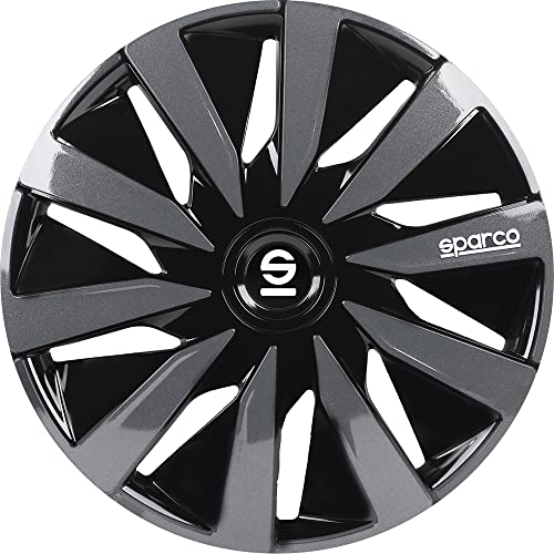 Sparco Copricerchi Lazio da 16 pollici, colore nero/grigio, SPC1691BKGR