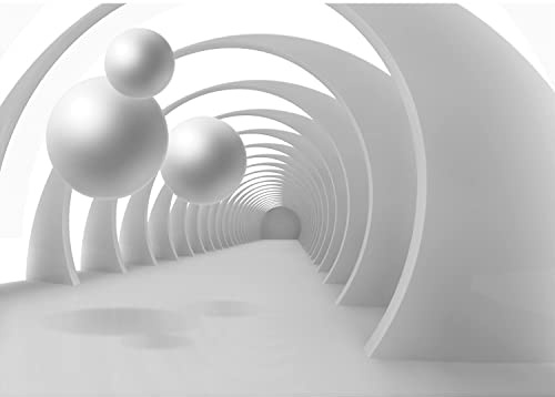 Runa Art Carta da parati fotografica Abstract 3D Moderno Vello Soggiorno Camera Da Letto Sala - Made in Germany - bianca 9215010c