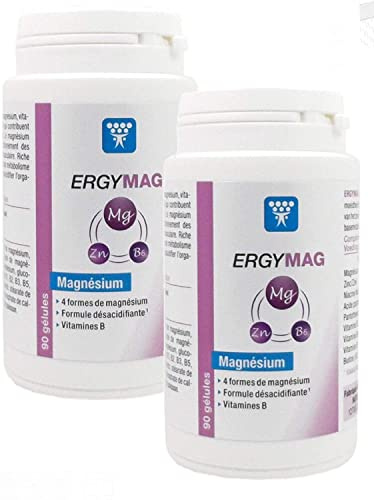 Nutergia ergymag Complément alimentaire à base de magnésium et vitamines B - Pack de 180 gelules