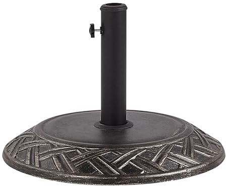 Beliani Sonnenschirmständer rund in Braun aus Beton und Stahl Schirmfuß ⌀ 50cm Capaci