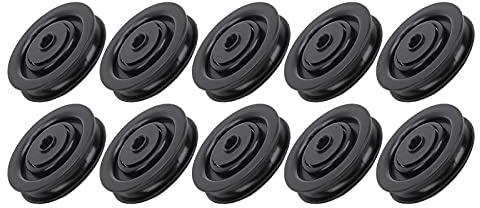 Bnineteenteam Fitness Kabelmaschine Riemenscheiben, 10 Stück 75mm / 90mm Universallager Nylon Riemenscheibe Fitness Seilrolle, Umlenkrolle, für Kabelmaschinen-Fitnessgeräte(75mm)