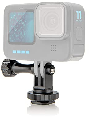 Lammcou Action Kamera Blitzschuh Halterung Adapter, Aluminium Stativschraube zu DSLR Kamera und Mount Adapter Kompatibel mit GoPro Hero 13 11 12 10 9 Max Osmoaction Yi & DSLR Kamera Hotshoe Mount