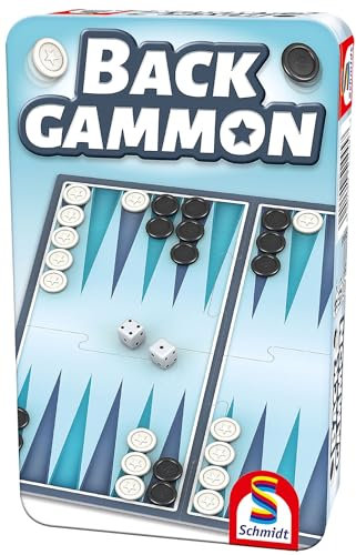 Schmidt Spiele 51445 Backgammon, Bring Mich mit Spiel in der Metalldose