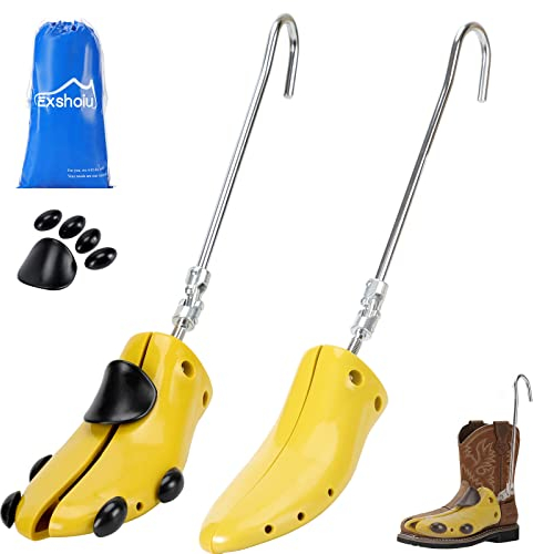 Exshoiu Tendiscarpe Stivali, 1 Paia Regolabile Larghezza Espansore Stivali, Professionali Espansori Scarpa, Barella per Stivali Cowboy per Uomo