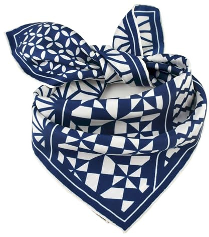 Prettystern Unisex-scarf, handrullad, 100 % siden, sommarscarf, liten sidenscarf, 53/53 cm, 14mm spessore, laminato a mano