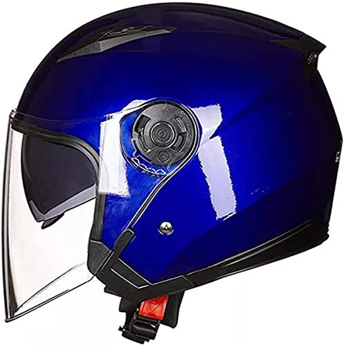 Casque Ouvert Demi-Casque De Moto Homologué Dot/ECE Casque Jet pour Homme Femme Casques Bols avec Visière Casque Semi Ouvert Dapté À La Conduite en Extérieur 3,L