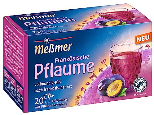 Meßmer Ländertee Französische Pflaume | Früchtetee mit Pflaumen-Aroma | vollmundig-süß | 20 Teebeutel