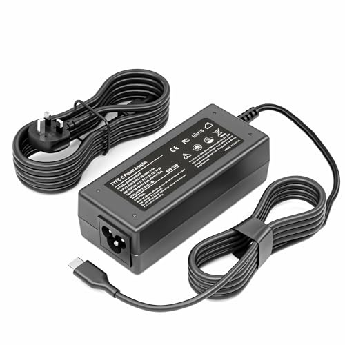YOBVTBF 45W USB C Laptop Charger Compatible with Various Laptop Models | Compatible with HP/Dell/Acer/Lenovo/Samsung/Asus/Google Chromebook X360, Spectre X360 & Elite X2, Fast Type-C charging