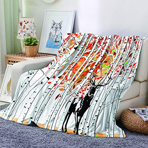 EHOMERY Stitch Kuscheldecke Decken Für Sofa Kuscheldecke Felloptik Decke Jungs Rentier Anlage Nickerchen-Decken Dekorative Weiche Kuscheldecken 240x180cm