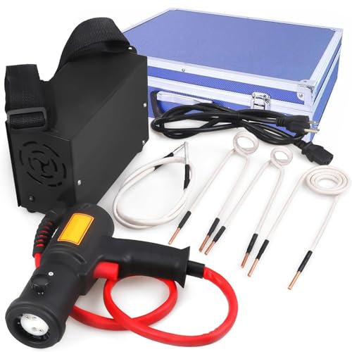 Quixnova Flameless Handheld Induction Heater Kit 1500W Induction Heating Bolt Remover Tool Flameless Heat Tool for Car Truck - 4 Coils