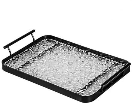 Serviertablett mit Griff, SLHEQING Deko Tablett Rechteckig Serving Tray Acrylic Tablett Küche Groß Kaffeetablett