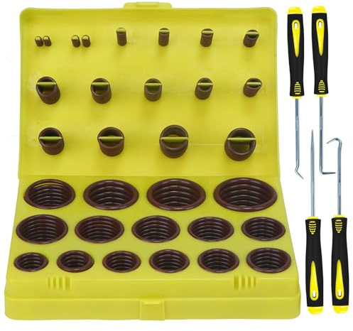 ZDBB 382 PCS SAE FKM Viton O Ring Assortment Kit 30 Sizes Fluorocarbon Oring for Aviation Car Engines Cylinders Hydraulic Plumbing Various Industrial Chemical High Temperature and Oil Resistance
