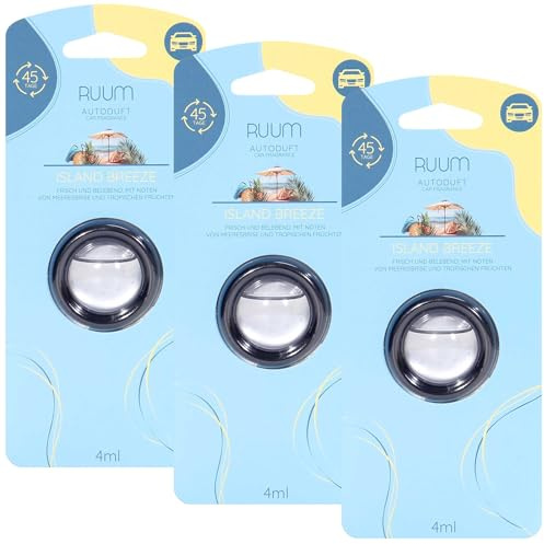 RUUM Auto-Lufterfrischer Clip Island Breeze (3er Pack) je 4ml