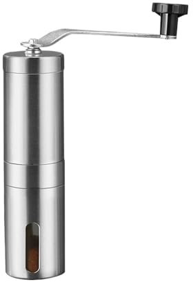HUIJIQX Molinillo de café manual de acero inoxidable con rebaba cónica manual con manivela ajustable (L)