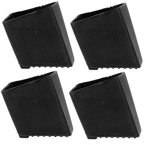 SEWACC Leiterfußabdeckungen Rutschfest Gummi 4 Stück Verschleißfest Quadratisch 2,5x3,5cm Leiterfußschutz Für Klappleiter Und Trittleiter