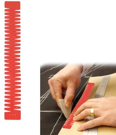 SJUIEO Righello flessibile in silicone resistente al calore, aiuto per cucire, strumento di orlo curvo con fori di posizionamento, fori per segnare bordi dritti e curvi