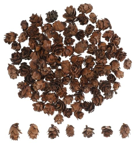 VALICLUD Confezione da 100 mini pigne per decorazioni natalizie in legno di pino creativo per foto oggetti di scena e occasioni festive