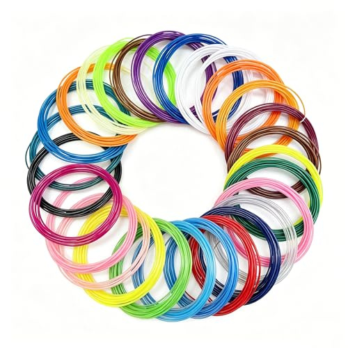 KOOJOYCC 3D Stift Filament PLA 1,75mm, 40 Farben Jede Farbe 3M Insgesamt 120M, 3D Pen Refills PLA Filament, 3D Druck Filament Nachfüllungen Kompatibel mit MYNT3D SCRIB3D (3D Stift nicht Enthalten)