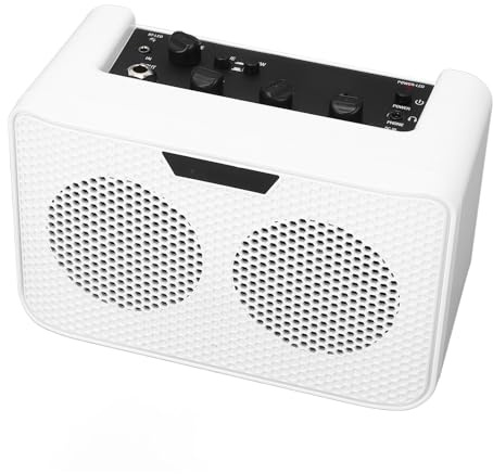 Naroote Amplificatore per Chitarra Elettrica, Amplificatore per Chitarra Bluetooth da 10 W con Effetti di Ritardo e Jack per Auricolari da 3,5 Mm, per Esercitazioni e Performance