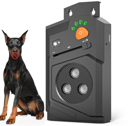 Antiladridos para Perros - Ahuyentador de Perros Ultrasonidos Recargable, Detener Ladridos en Interiores y Exteriores, 3 Modos e IP56 Impermeable, Dispositivo Automático Anti Ladridos con Alcance 15M