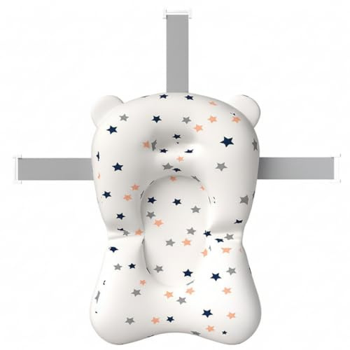 Paquete de 1 cojín de baño para bebé recién nacido, almohadilla flotante con soporte seguro y diseño plegable para lavabo o bañera infantil, 0-3 años
