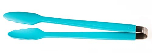 Kochblume Gourmetzange | Premium-Silikon & BPA frei| Hitzebeständig | Spülmaschinenfest | 33,5cm | Farbe: türkis