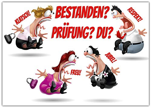 A4 XXL Glückwunschkarte zur bestandenen Prüfung KOLLEGEN mit Umschlag - edle Klappkarte zum Abschluss Karte Prüfung bestanden Karte von BREITENWERK