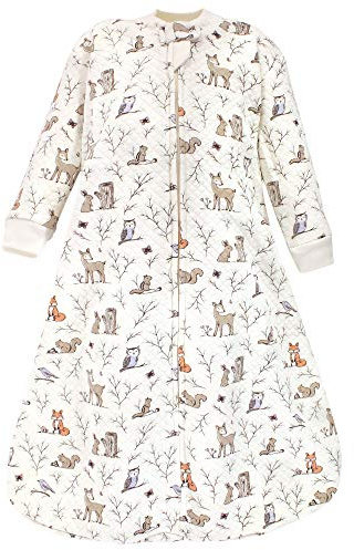 Hudson Baby Unisex Baby Premium Quilted Long Sleeve Sleeping Bag and Wearable Blanket, Enchanted Forest, 6-12 Months