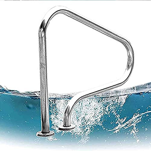 CGF- Piscinas Desmontables Pasamanos para Piscina, Acero Inoxidable 304, Plateado, pasamanos para Piscina, fácil Montaje, pasamanos, Capacidad de Carga de Seguridad de 250 LB (1 Pieza)