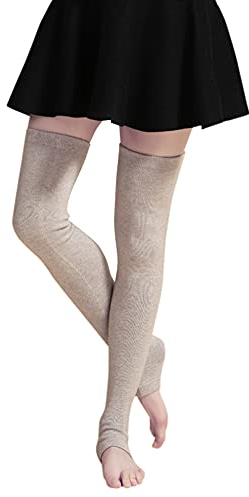 Kniewärmer Damen Knieschützer Kaschmir Knieschoner Beinwärmer Elastische Beinstulpen Overknee Strümpfe Kälteschutz Beinlinge Herbst Winter Thermo Kniebandage Stulpen für Outdoor Fitness Yoga Tanzen