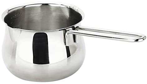 CHENMIAOMIAO Sauce Boat Gravy Bowl Gravy Boat, Stainless Steel Milk Frothing Tank, Espresso Craft Cup Frothing Tank, Coffee Cream Boat, Latte Milk Pot pour ladle (Color : A)