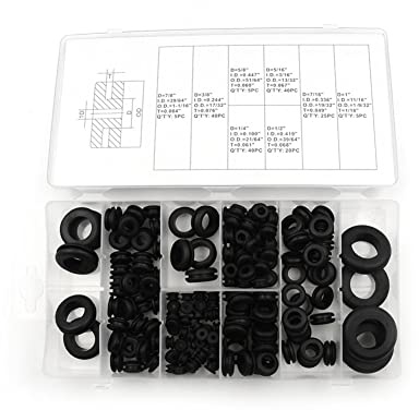 Dichtring aus Gummi,Asudaro 180 Stück O-Ring Sortiment Dichtungsringe Set,Wasserdichte und ölbeständige Gummidichtringe, 8Größen Gummi Dichtungsgummi Kit Reparatur Auto Fahrzeug Klimaanlage,Schwarz