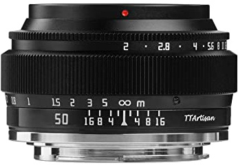 TTArtisan Objectif F2 plein cadre 50 mm pour appareil photo Fuji X