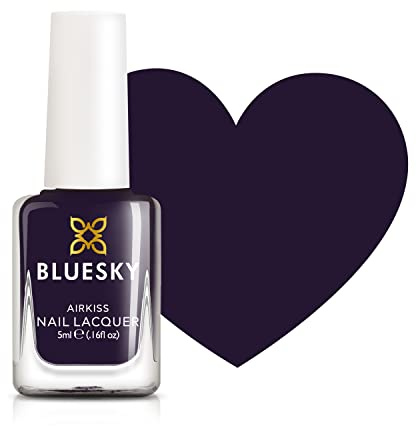Bluesky Kids Nail Varnish - Peignez-le violet, violet foncé. Pélé émouvant, non toxique, à base d'eau, vernis à ongles sans odour pour les enfants, 5 ml
