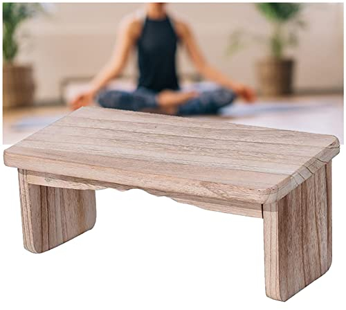 JYCCH Meditationshocker Kniebank, Gebetsbank zum Knien zu Hause mit klappbaren Beinen, Scharniere, ergonomische Bambus-Yoga-Bank für erweiterte Praxis, Geschenke für Buddhisten (Farbe: H