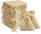 110 Piezas Bolsas de Yute, Mini Bolsas de Lino(7 x 9 CM), Bolsas de Regalo con Cordones, Bolsa de Tela Pequeñas, Bolsas de Arpillera para Regalos, Bolsa de Yute con Cordón para Joyas, Especias, Fiesta
