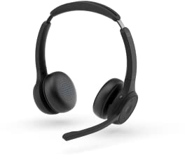 Cisco Headset 722, Wireless-Dual-On-Ear-Bluetooth-Headset mit Webex Taste, USB-A-HD-Bluetooth-Adapter, Softcase, Carbon Black, EIN Jahr Garantie mit beschränkter Haftung (HS-WL-722-BUNA-C)