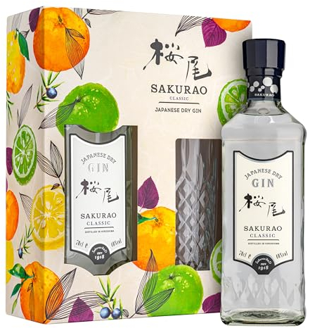 Sakurao Classic Gin Japonais Coffret + 1 verre 40° 70cl