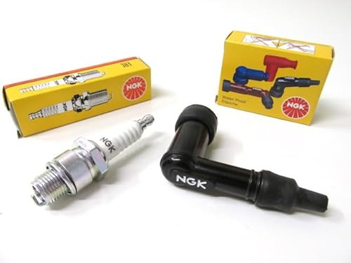 Zündkerzenstecker LB05F + Zündkerze B9HS – passend für Zündapp, Hercules, Sachs, Kreidler, Puch, Simson, MZ