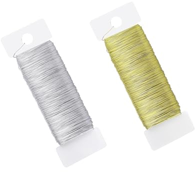 SHUBEIEUMI 2 Pcs Binding Wire for Floristry, Flexible Paddle Wire Binding Wire Garden Floral Wire for Crafting, Christmas Wreath Making, Wedding Garland, Bouquets, Plants