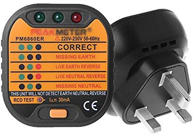 220-250V Electric Socket Tester with RCD Outlet Plug and LCD Display for Power Wiring Detection and Safety Inspections