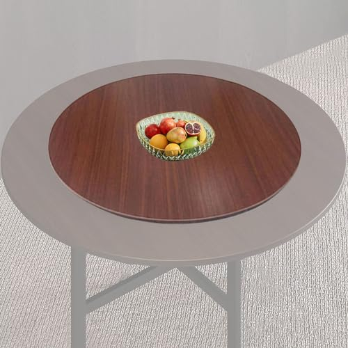 whalebee Table À Manger Plateau De Service - Plat Rotatif Rond en Bois Grand 360° Rotation Ø 500mm~ 900mm Plaque Tournante De Cuisine, Table À Manger Lazy Susan Nourriture Facile À Partager