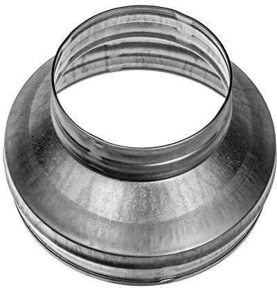 Riduttrice di canale da 160 a 100 mm, riduttore circolare, aumento del tubo, riduttore in acciaio zincato (scarico, scarico e ventilazione), raccordo di riduzione
