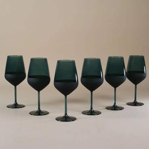 RAKLE Exklusives Gläser-Set, matt, Grün, 6 Stück